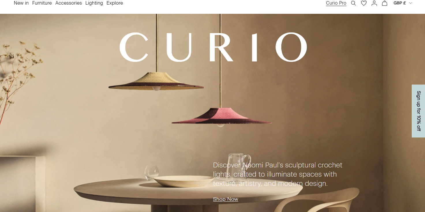 Curio Homepage Curio Space Interior Design Homepage