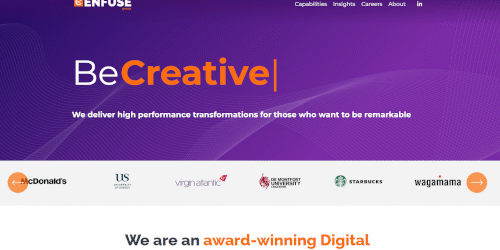 Enfuse Homepage 500 Enfuse Group Homepage Screenshot