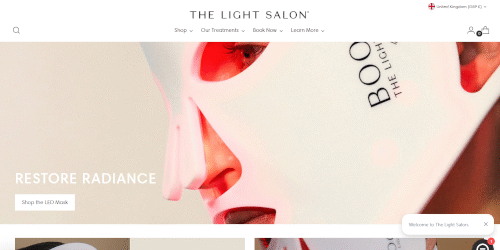 LightSalon Homepage 500 The Light Salon Homepage Screenshot